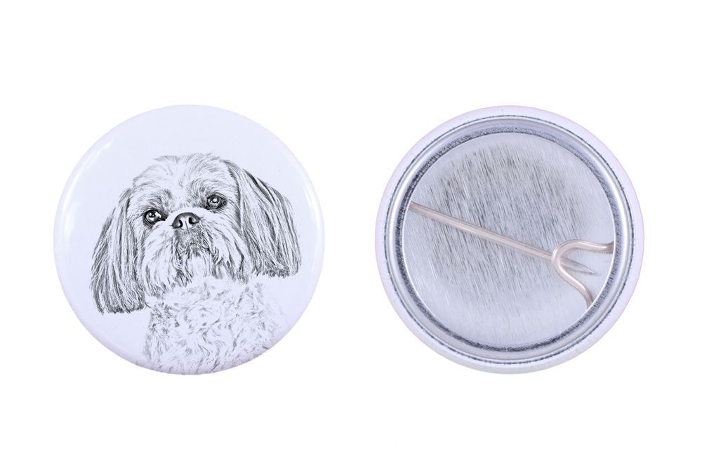 Shih Tzu przypinka z psem mała Art-Dog