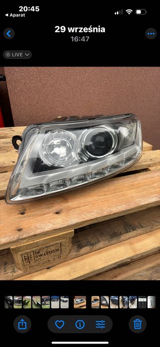 Lampa lewa przód Audi c6 lift 2009 r