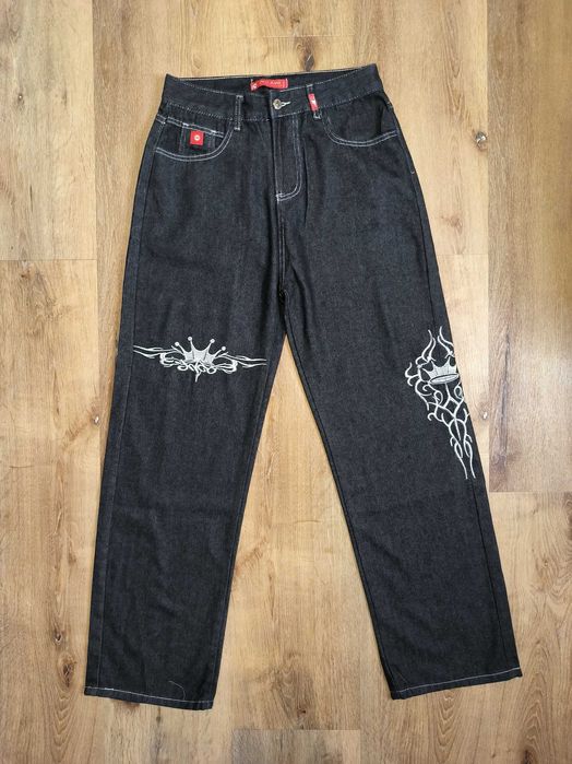 Spodnie Szerokie Jnco Jeans Vintage Baggy Ciemnoszare