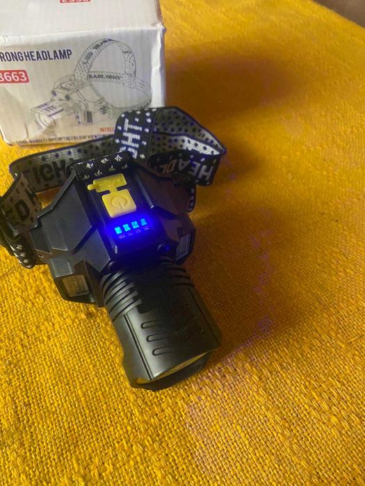 Ліхтарик налобний  датчик руху   ліхтар фонарик налобный