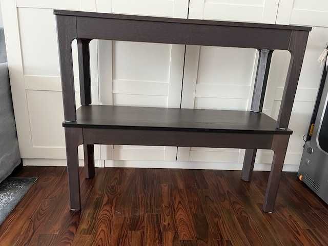 Ikea ława ławka 2 sztuki ciemny braz