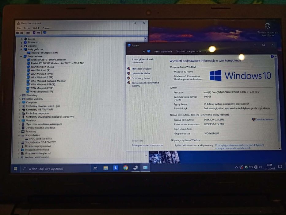 Laptop Lenovo 15 cali