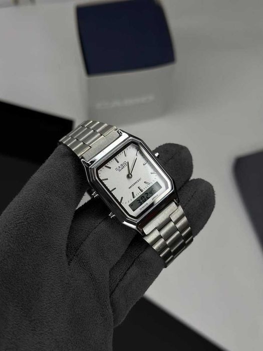 Годинник наручний Casio AQ-230 Silver/White | Наручные часы касио A159