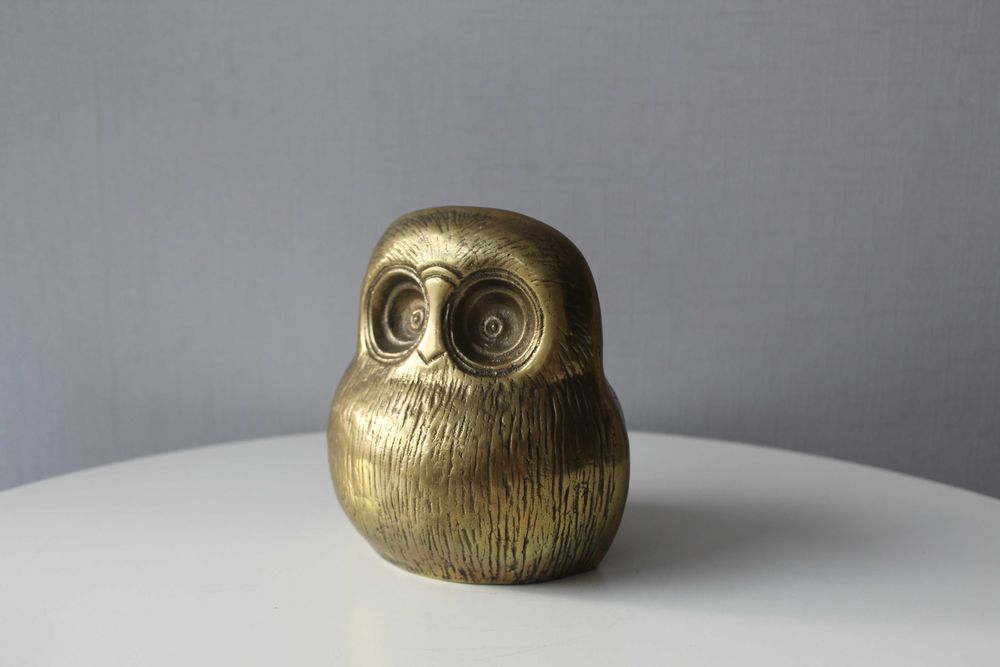 Сова, большая, бронза, бронзовая, Германия