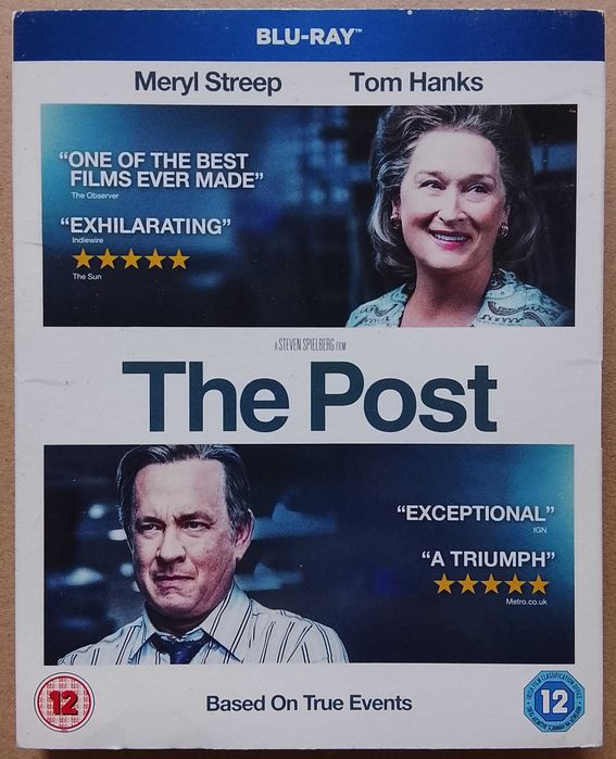 THE POST Blu-ray Steven Spielberg Meryl Streep Tom Hanks
