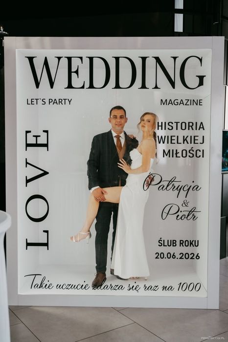 Fotobox. Magazine. Okładka gazety. Atrakcja na impreze