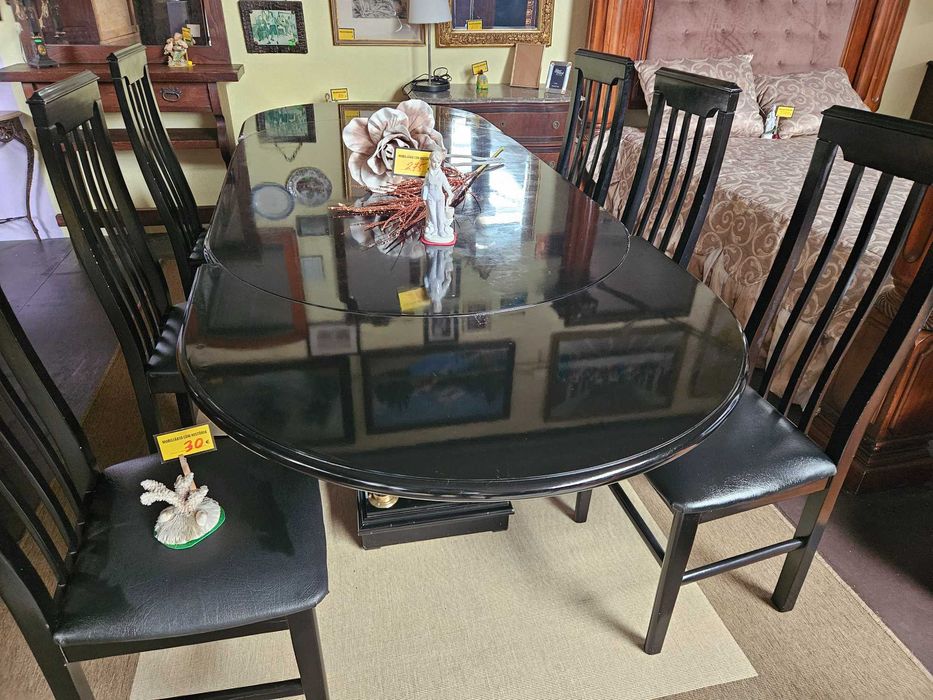 Mesa de extensível de cor preta - óptimo estado geral -