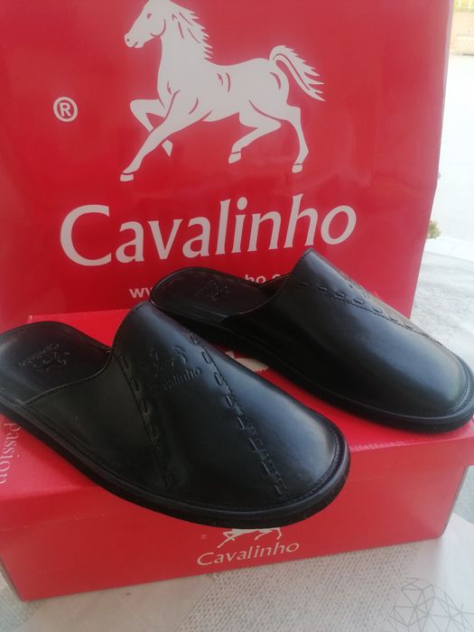 Chinelos pele genuína Marca "CAVALINHO" * artigo NOVO sem uso