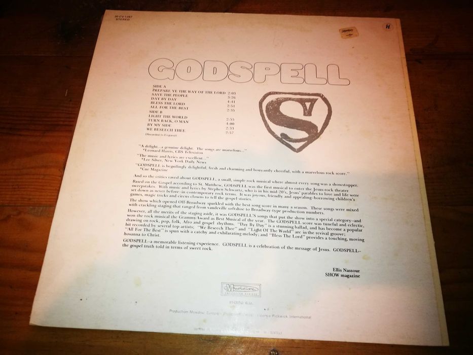 GODSPELL (Original Cast) - Godspell (Ed Francesa) LP