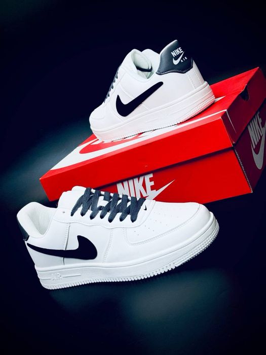 Кожаные кросовки nike air force 1 мужские красовки найк форс весенние