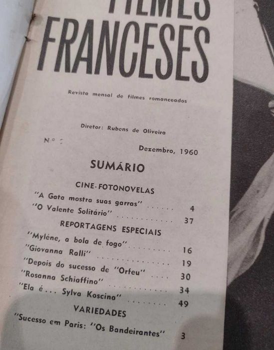 Revista Filmes Franceses em Fotonovelas 1960 nº9