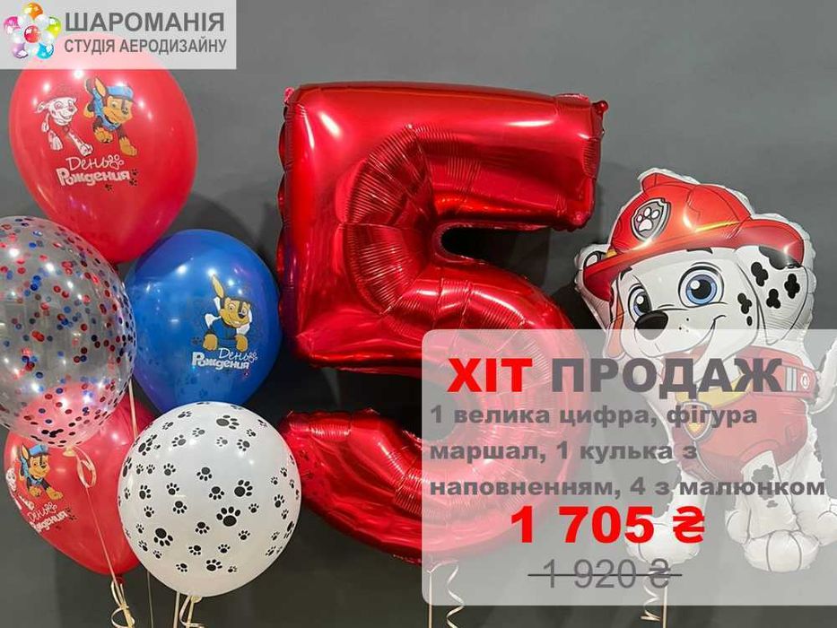 Воздушные шары, гелиевые шары. Коробки сюрприз. Доставка 24/7