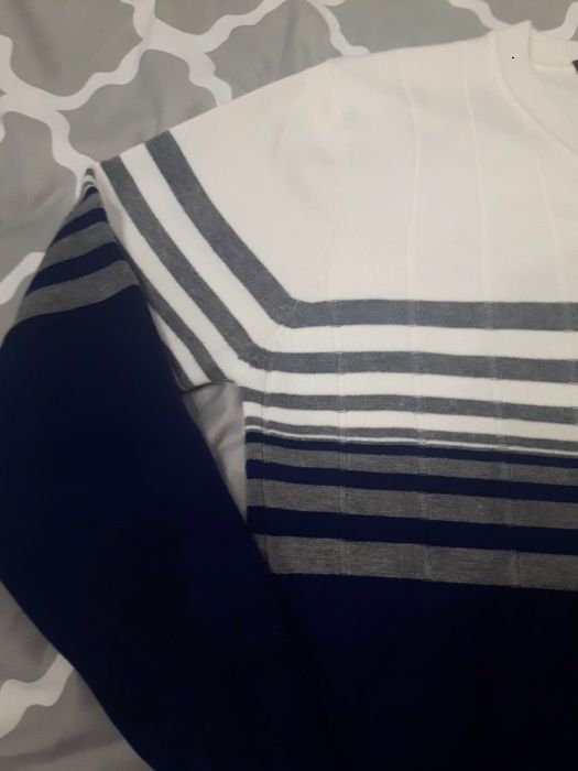 Męski Sweter W Paski - NOWY !!!