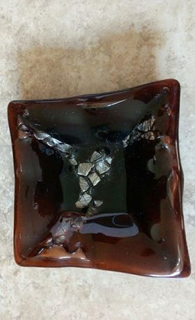 Эксклюзивные пепельницы из стекла ручной работы с сусальным золотом