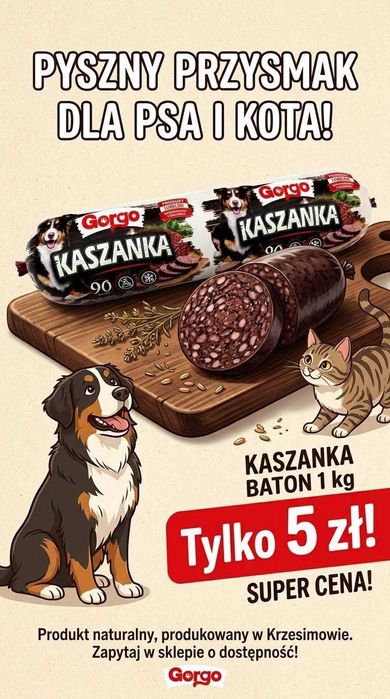 Karma dla psów i kotów premium Salceson, Mortadela, Kaszanka, Szynka