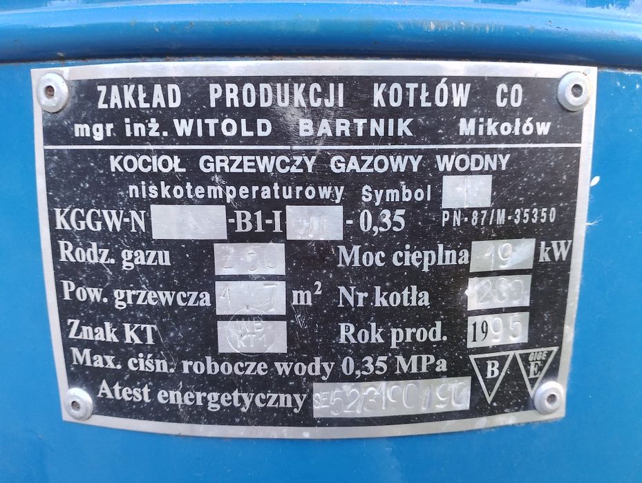 Piec gazowy 19 kw kocioł grzewczy