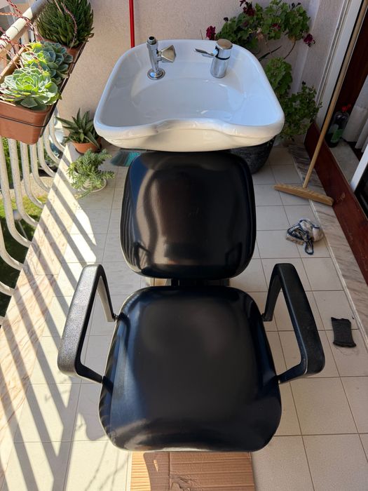 Rampa salão cabeleireira e cadeira hidráulica