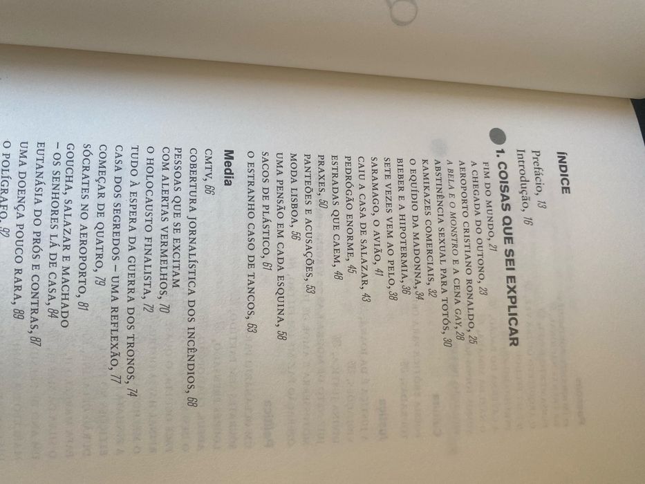 Livro de João Quadros “ Certas Coisas que não sei explicar”