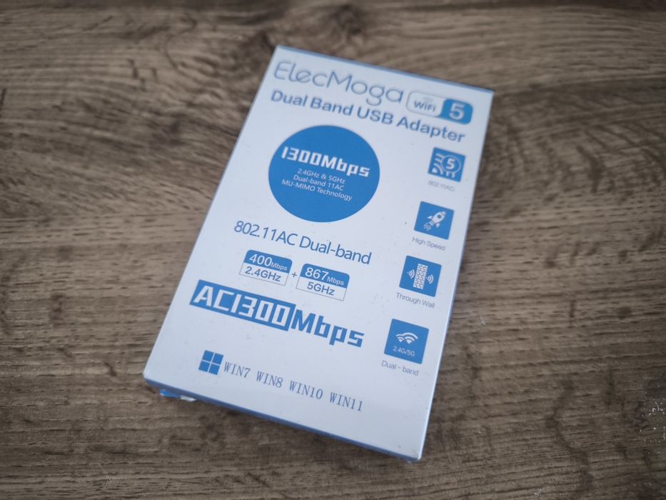 Bezprzewodowy adapter USB ElecMoga Dual Band WiFi 5