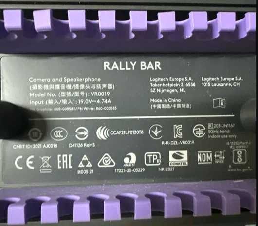 Logitech Rally Bar VR0019 — видеобар 4K для конференций