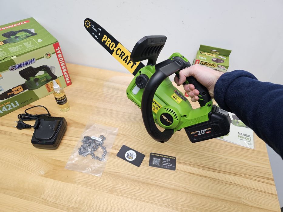 Пила Цепная Аккумуляторная ProCraft PKA42 304мм Шина +Акб 4.0Ah+з.у