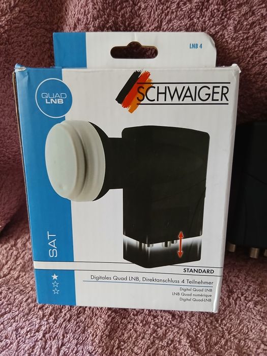 Schwaiger LNB4 10,70-12,75 GHz czarny  przetwornik częstotliwości redu
