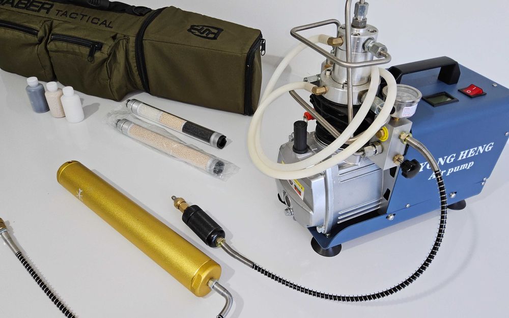 9ltr Cabon PCP refill dive tank. Incl. a compressor and filters. NEW