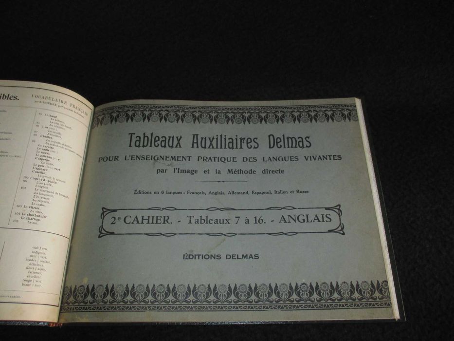 Livro Tableaux Auxiliaires Delmas Langues Vivantes