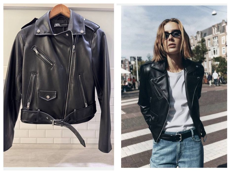 Черная куртка косуха Zara S/M