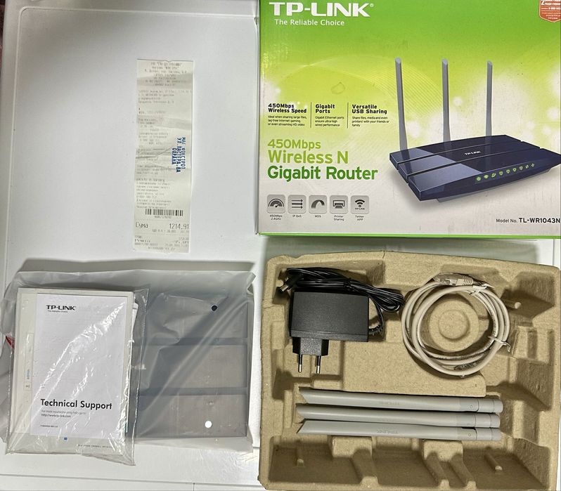 Роутер TP-Link TL-WR1043ND, wifi маршрутизатор в идеальном состоянии