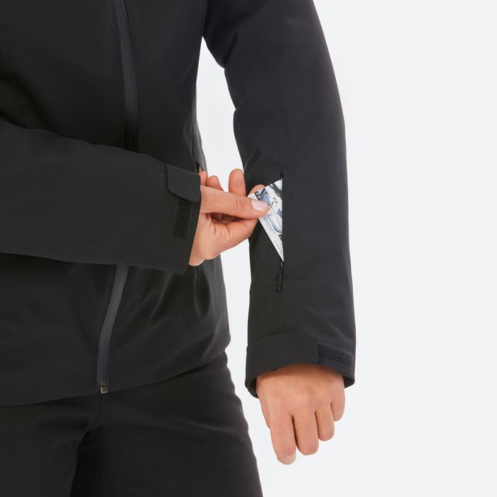 Casaco de Ski Quente e Impermeável 500 Mulher Preto