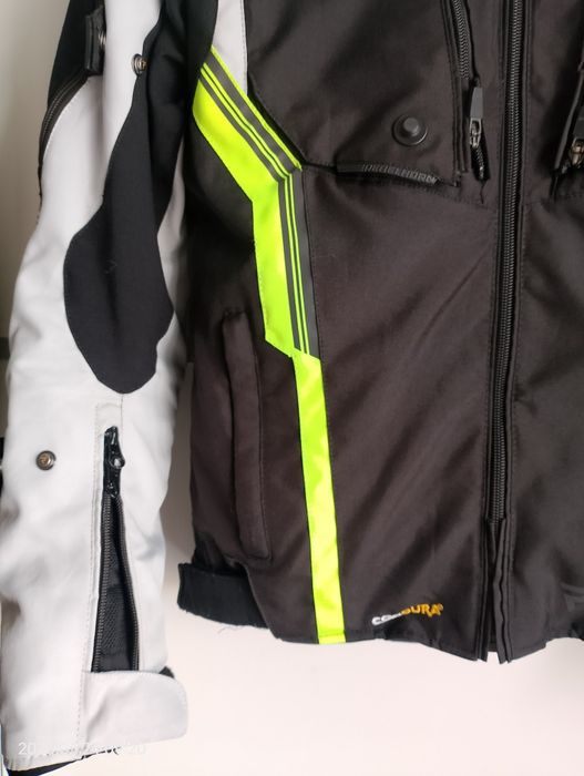 Kurtka tekstylna REBELHORN BORG BLACK/GREY/FLO YELLOW czarny szary żółty fluo