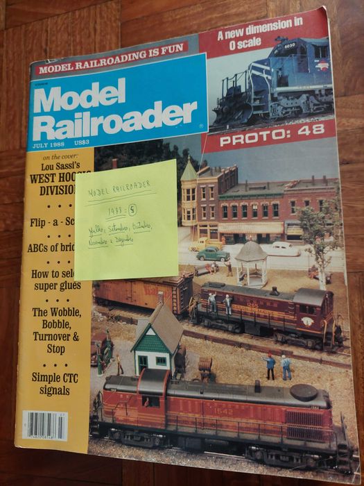 Revista model railroader 1988 - 5 exemplares