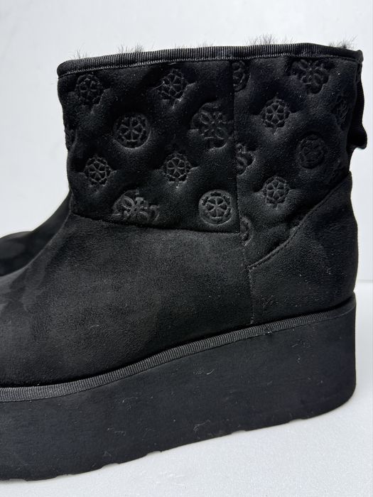 Botki platforma czarne Guess JILA ocieplane zimowe r. 38