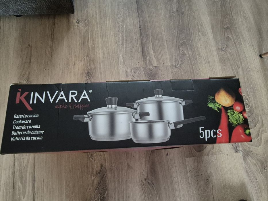 Garnki 5 sztuk, nowe