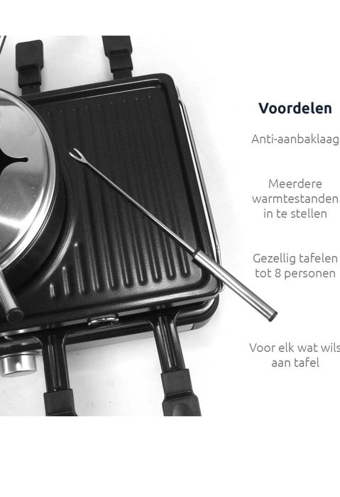 BluMill Raclette & Fondue grill elektryczny stołowy