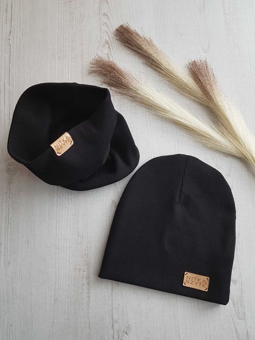 Zestaw dla chłopca czapka i komin, komplet wiosenny