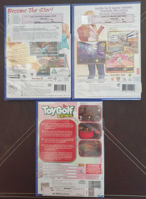 Jogos PS2 vintage: Toy Golf, H. Montana, High School Musical - Selados