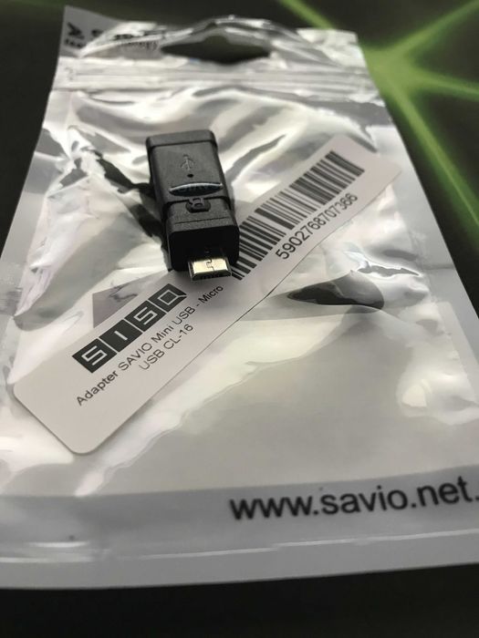 Adapter SAVIO mini USB - Micro USB CL-16