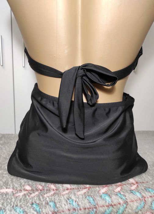 Купальник монокіні цільний чорний на зав’язках бюст В-С р.48-50