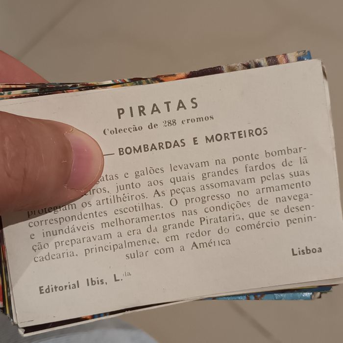 Piratas cromos antigos