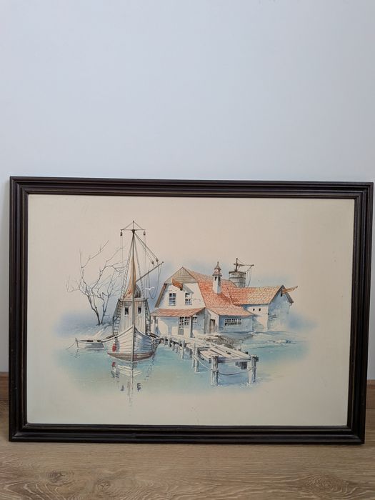 Quadro com moldura preta