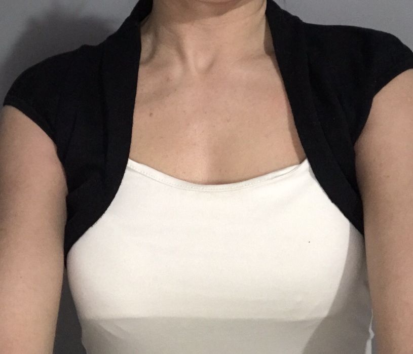 Czarne bolerko, narzutka, XS New Yorker