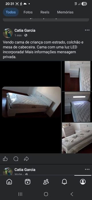 Cama de criança em madeira