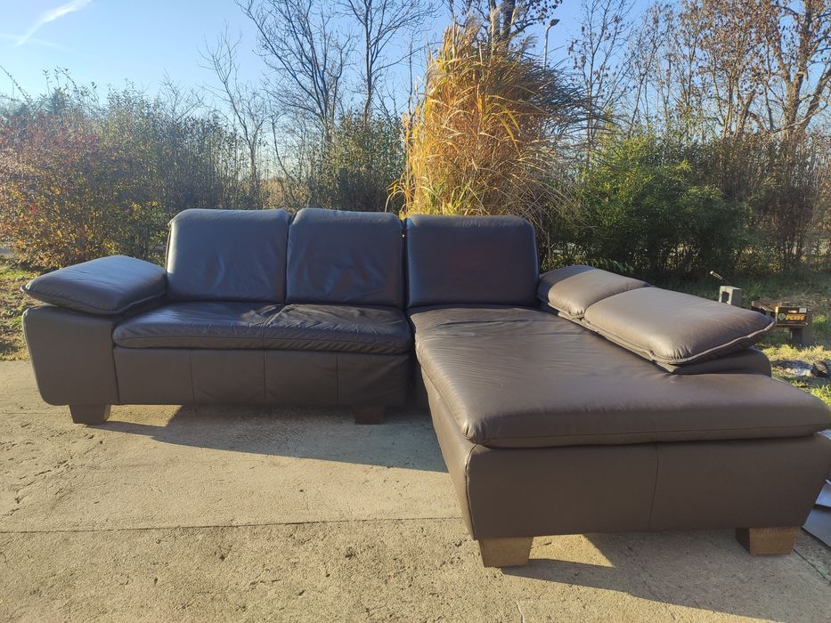 Narożnik skórzany/rogówka/ wypoczynek-skóra naturalna! Nowoczesny!