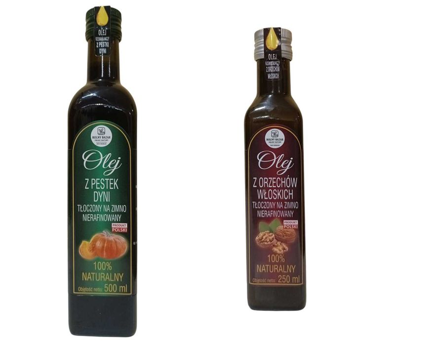 Olej pestek dyni 500 ml + Olej z orzechów włoskich 250 ml