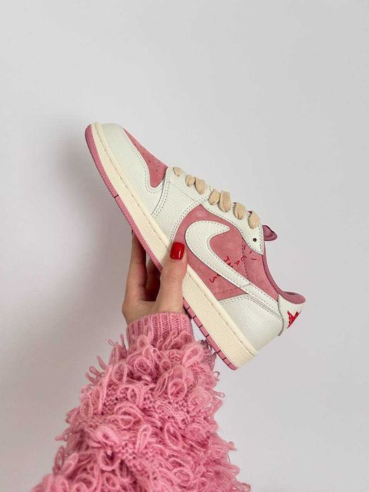 АКЦІЯ! Nike Air Jordan 1 Low x Travis Scott Shy Pink 36 37 38 39 40 41