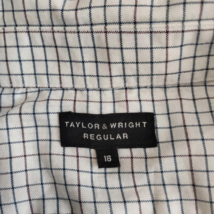 Taylor & wright biała koszula w kratkę rozm 46