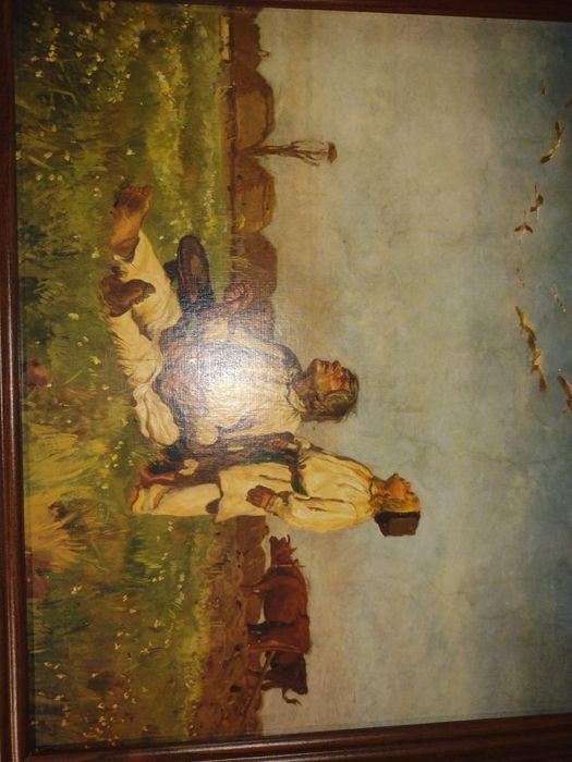 Obraz Chełmoński Józef Bociany roz.37x31cm.