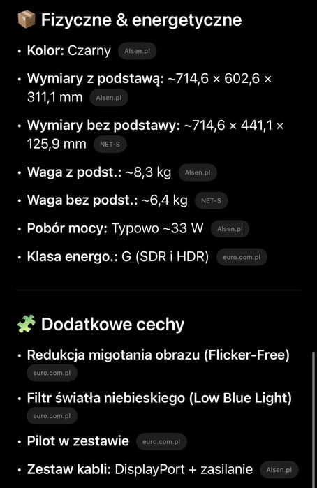 Monitor Samsung S32BG700EU Funkcja SMART